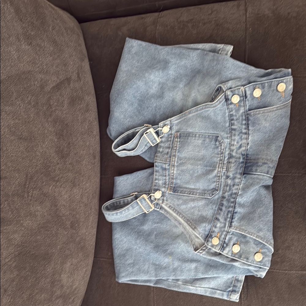 Stylish Denim Overalls with Button Details